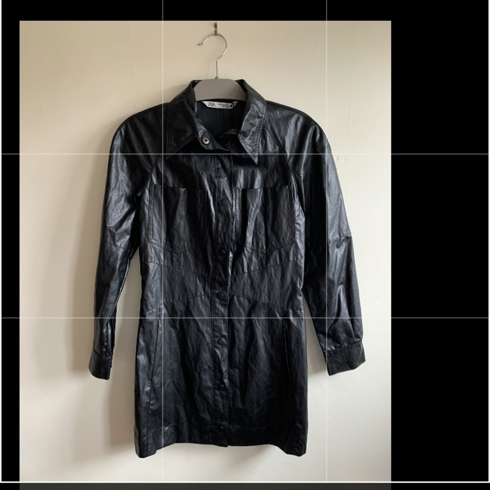 NWT ZARA faux leather dress!